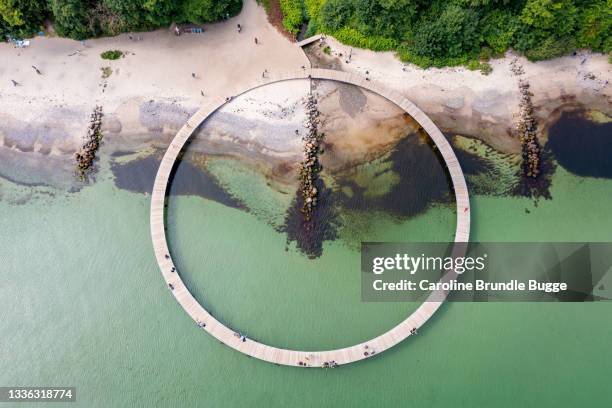 the infinite bridge, aarhus, denmark - forest denmark stock pictures, royalty-free photos & images