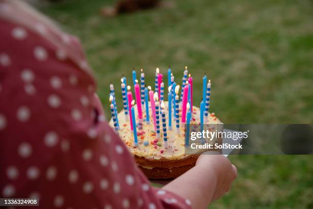 carrying the birthday cake - holding birthday cake stock pictures, royalty-free photos & images