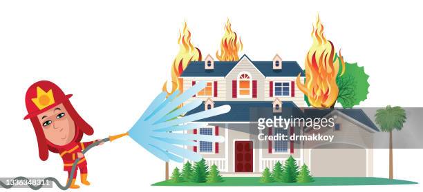 57 Putting Out Fire Cartoon High Res Illustrations - Getty Images