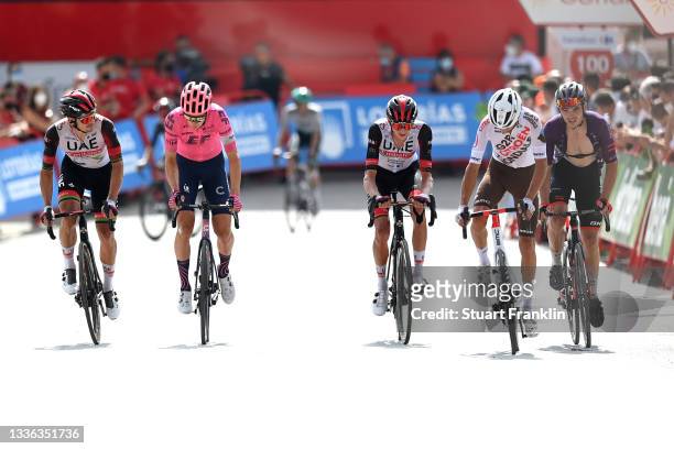 Ryan Gibbons of South Africa and UAE Team Emirates, Jens Keukeleire of Belgium and Team EF Education - Nippo, Joseph Lloyd Dombrowski of United...