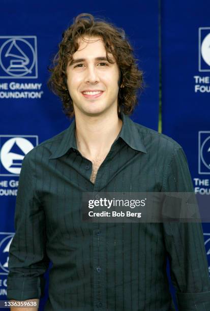 American singer, songwriter, musician, actor, and record producer Josh Groban arrives at the GRAMMY Foundation's A Starry Night Benefit held on July...