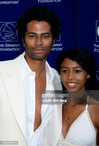 American R&B/neo soul singer-songwriter and actor Eric Benet and his daughter India Benet arrive at the GRAMMY Foundation's A Starry Night Benefit...