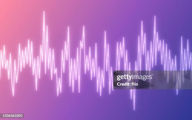 modern line graph wave audio vibration abstract background - audio graph stock illustrations