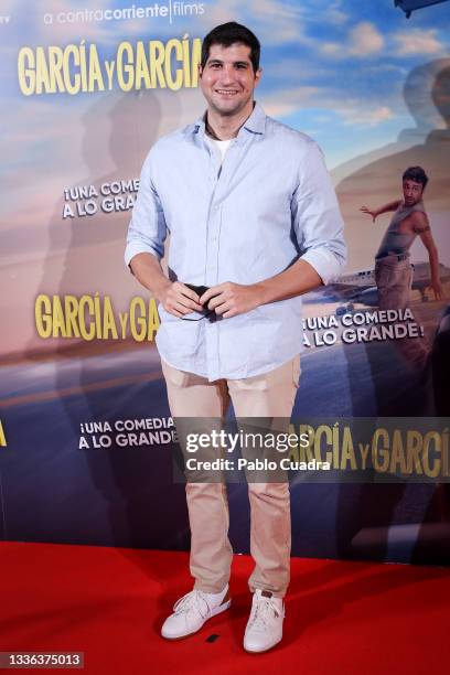 Julian Contreras attends the 'Garcia y Garcia' premiere at Callao City Lights cinema on August 25, 2021 in Madrid, Spain.