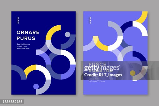 Brochure cover design template with modern geometric graphics Brochure cover design template with modern geometric graphics