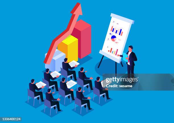 concept of business training or courses. - 2020 progress report stock illustrations