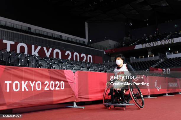 Mayo Hagino of Team Japan during the second quarter during the Wheelchair Basketball Women's preliminary round group A match between team Japan and...