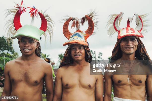 indonesia indigenious manggarai people war whip fighter group flores island - heritage round three stock pictures, royalty-free photos & images