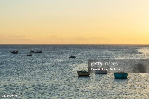 marina traditional on the sea - nha trang stock pictures, royalty-free photos & images