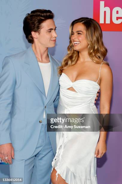 Tanner Buchanan and Addison Rae attend Netflix's premiere of "He's All That" at NeueHouse Los Angeles on August 25, 2021 in Hollywood, California.