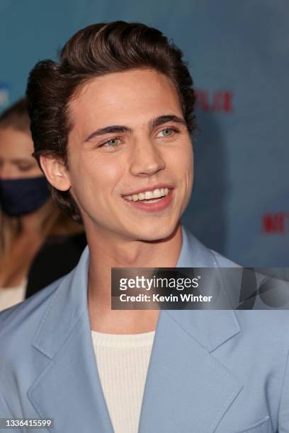 Tanner Buchanan attends Netflix's premiere of "He's All That" at NeueHouse Los Angeles on August 25, 2021 in Hollywood, California.