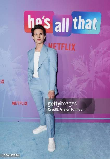 Tanner Buchanan attends a special screening of “He’s All That” at NeueHouse Los Angeles on August 25, 2021 in Hollywood, California.