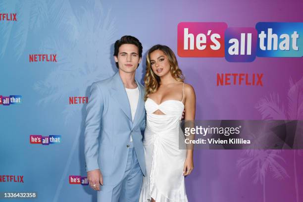 Tanner Buchanan and Addison Rae attend "He's All That" Special Screening at NeueHouse Los Angeles on August 25, 2021 in Hollywood, California.