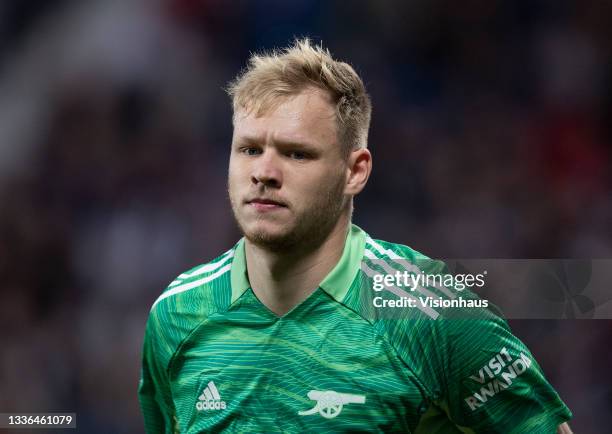 Goalkeeper Aaron Ramsdale of Arsenal during the Carabao Cup Second Round match between West Bromwich Albion and Arsenal at The Hawthorns on August...