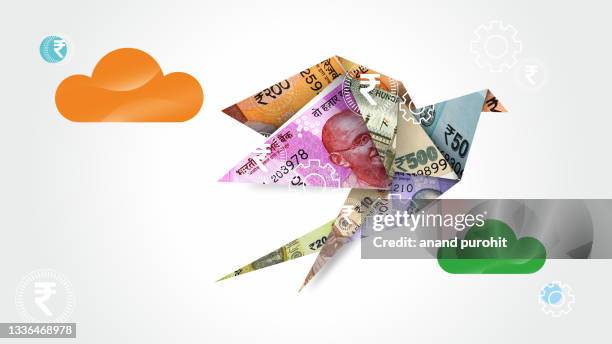 indian rupee (inr) - indian rupee stockfoto's en -beelden