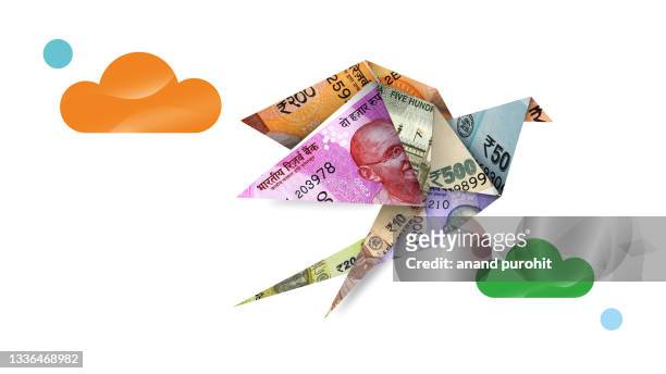 indian rupee (inr) - indian economy business and finance stockfoto's en -beelden