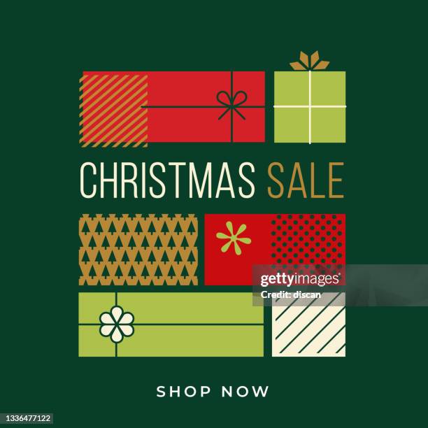 christmas sale design for advertising, banners, leaflets and flyers. - 禮物盒 幅插畫檔、美工圖案、卡通及圖標