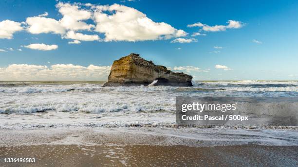 scenic view of sea against sky,biarritz,france - biarritz stockfoto's en -beelden