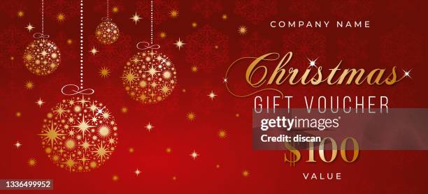 christmas gift certificate. new year gift voucher. - handing over credit card stock illustrations