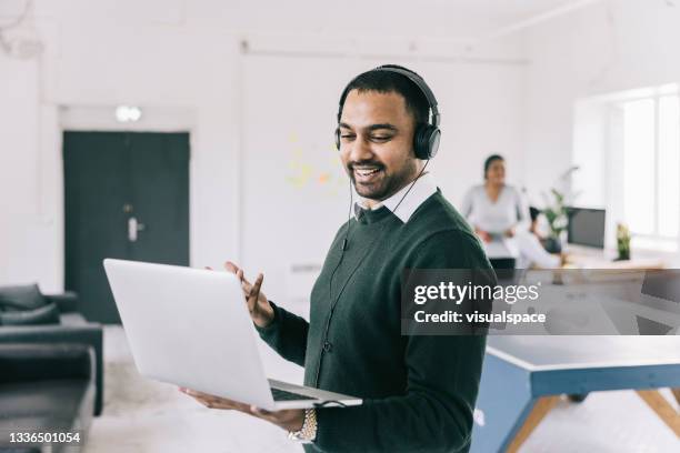 architect making a video call with clients - project manager stock pictures, royalty-free photos & images