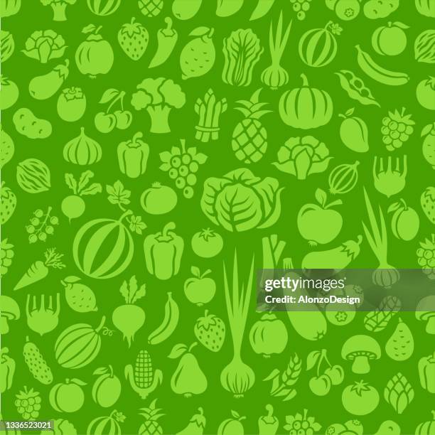 ilustraciones, imágenes clip art, dibujos animados e iconos de stock de producto natural. frutas y verduras ecológicas. - cruciferae
