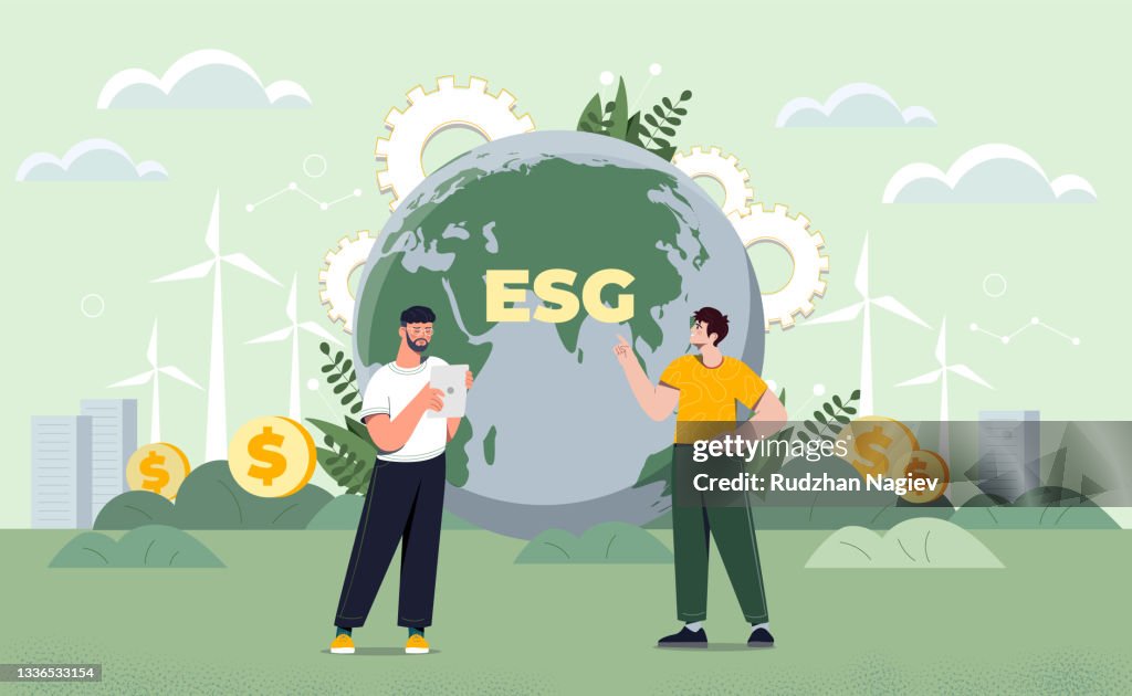 Environment Condition Taking Care Of Environmental Condition Esg High-Res Vector Graphic ...