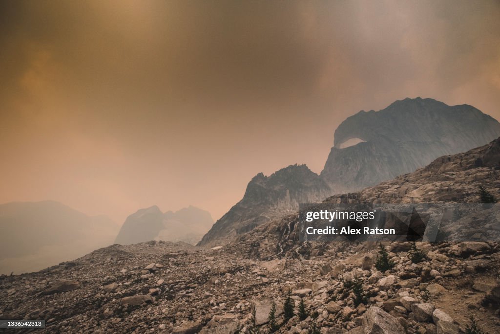 Dramatic light on the Bugaboo Mountains in British Columbia
