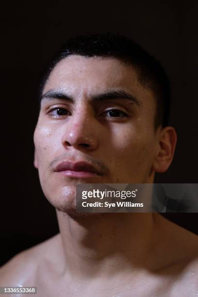 Vergil Ortiz Jr. Poses for a photo on March 10, 2020 in Riverside, California. Ortiz of Grand Prairie, Texas is a seven-time national champion,...