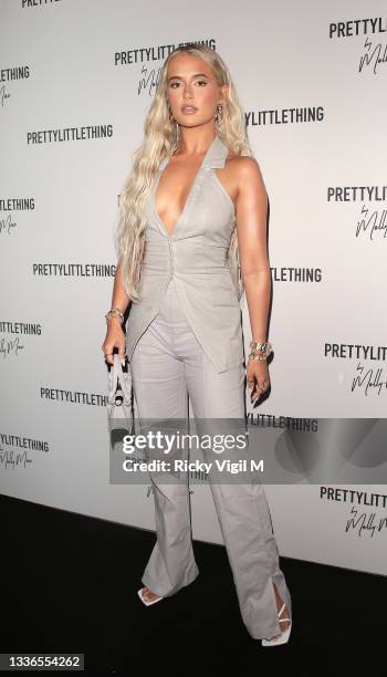 Molly-Mae Hague seen attending PrettyLittleThing by Molly Mae - launch party at Novikov on August 26, 2021 in London, England.