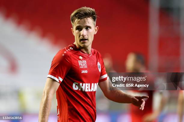 Johannes Eggestein of Antwerp FC during the UEFA Europa League match between FC Antwerp and Omonia Nicosia at Bosuilstadion on August 26, 2021 in...