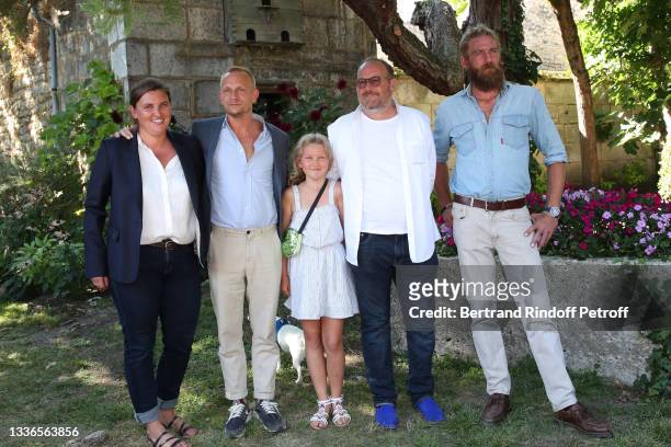 Marie-Julie Maille, Jérémie Renier, Madeleine Beauvois, director Xavier Beauvois and Geoffroy Sery attend the "Albatros" movie Photocall during the...