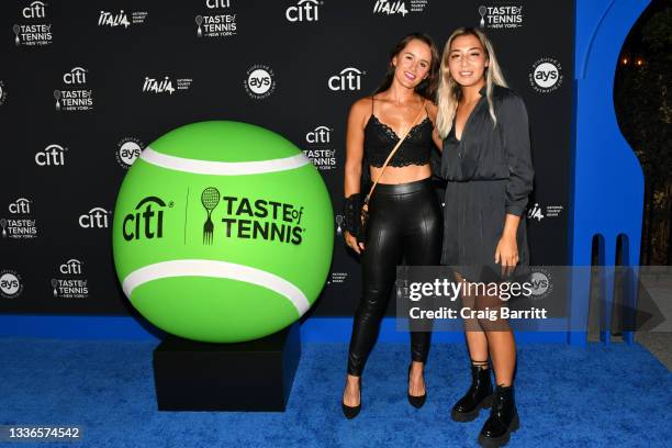 Tennis players Arina Rodionova and Zarina Diyas attend Citi Taste Of Tennis celebration at Tavern On the Green on August 26, 2021 in New York City.