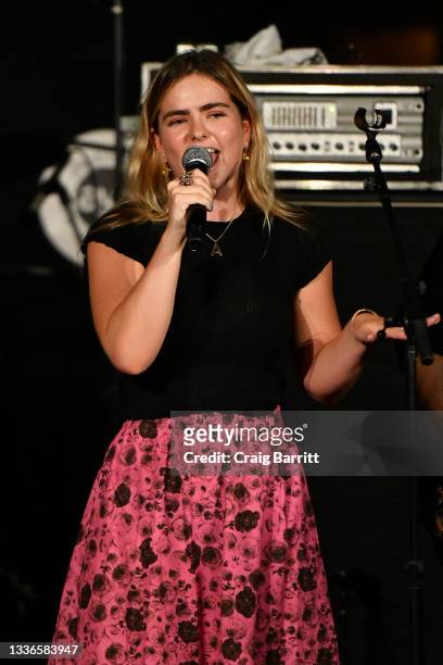 Ava McEnroe performs onstage at Citi Taste Of Tennis celebration at Tavern On the Green on August 26, 2021 in New York City.