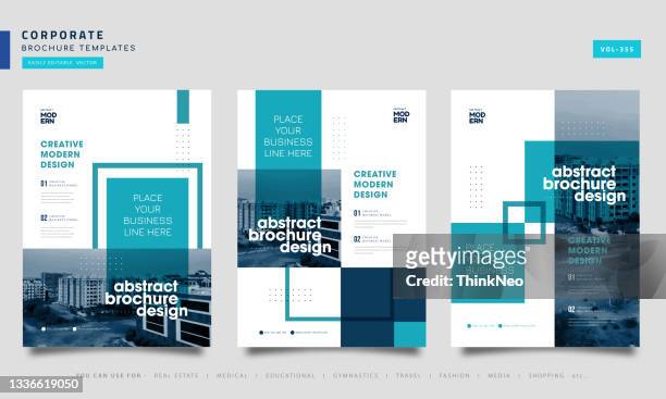 set of abstract minimal geometric square background for business annual report book cover brochure flyer poster - tradeshow template stock illustrations
