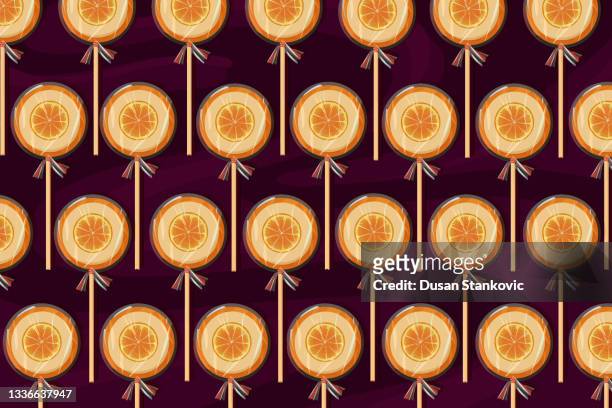 orange candy - chocolate swirl stock illustrations