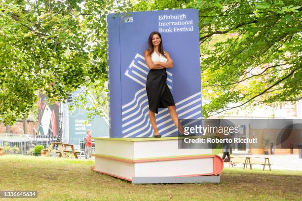 Professor at the University of Edinburgh and author, Devi Sridhar attends a photocall during the Edinburgh International Book Festival 2021 on August...