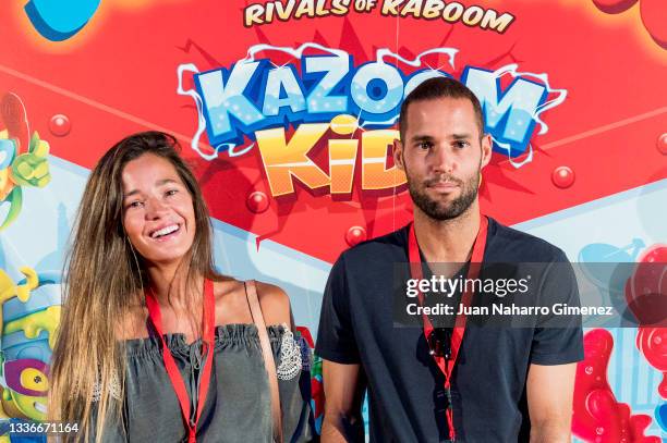 Malena Costa and Mario Suarez attends 'Kazoom Kids' photocall at Espacio 5.1 on August 27, 2021 in Madrid, Spain.