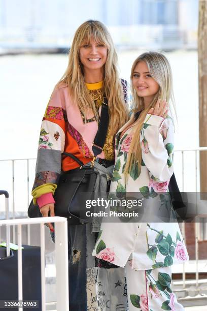 Heidi Klum and Leni Klum are seen on August 27, 2021 in Venice, Italy.