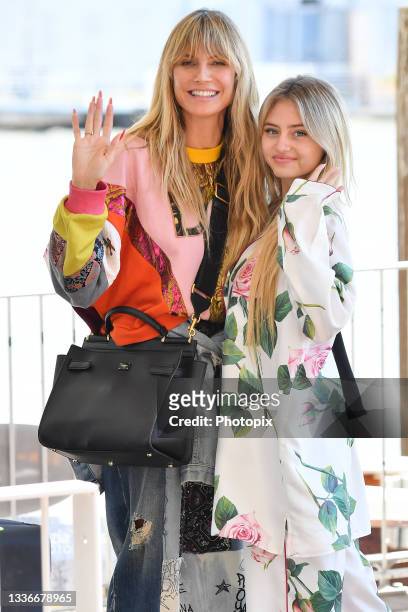 Heidi Klum and Leni Klum are seen on August 27, 2021 in Venice, Italy.