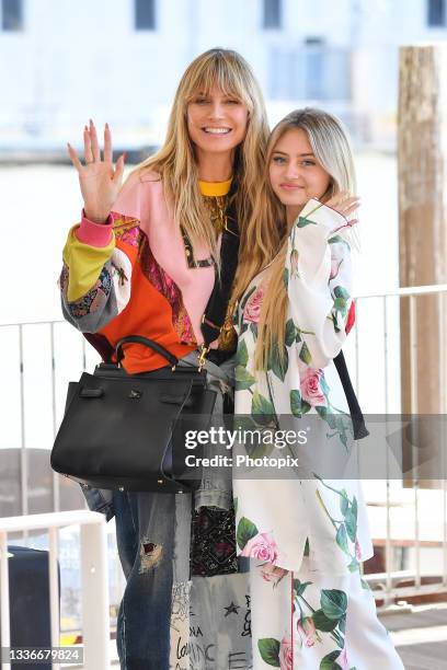 Heidi Klum and Leni Klum are seen on August 27, 2021 in Venice, Italy.