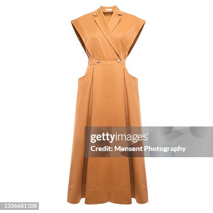 Women's fashionable dress isolated in white background, invisible mannequin Women's fashionable dress isolated in white background, invisible mannequin