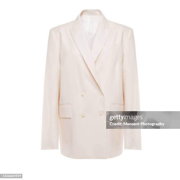 women's insulated jacket in white background, invisible mannequin - dress pants stock pictures, royalty-free photos & images