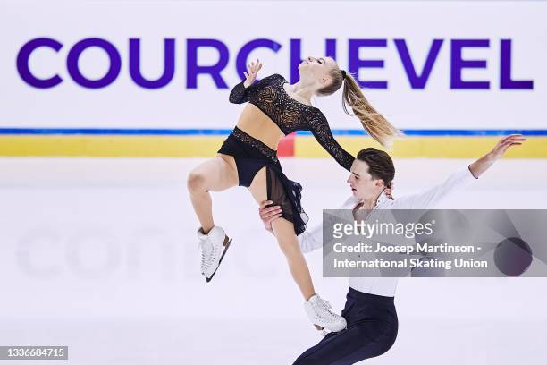 Barbora Zelena and Jachym Novak of Czech Rupublic compete in the Junior Ice Dance Rhythm Dance during the ISU Junior Grand Prix of Figure Skating at...