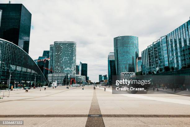 modern office buildings in paris in la defense district - la defense stock pictures, royalty-free photos & images