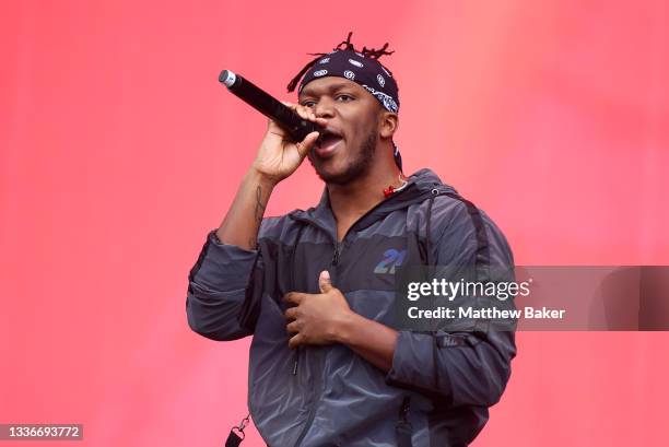 Performs on Day 1 of Leeds Festival 2021 at Bramham Park on August 27, 2021 in Leeds, England.