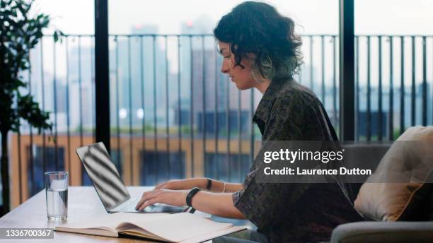 homeworking appt day - scriptwriter stockfoto's en -beelden