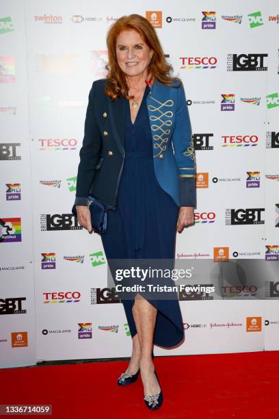 Sarah, Duchess of York attends the British LGBT Awards 2021 at The Brewery on August 27, 2021 in London, England.