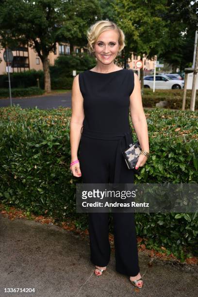 Award winner Caren Miosga attends the annual Grimme Award on August 27, 2021 in Marl, Germany.