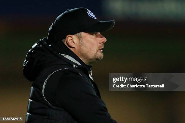 Robbie Stockdale, Manager of Rochdale looks on during the Sky Bet League Two match between Rochdale and Colchester United at Crown Oil Arena on...