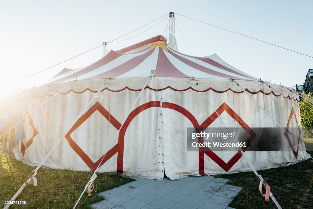 Footpath leading towards circus tent